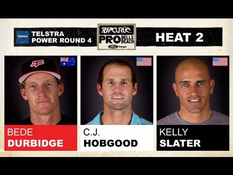 Round 4, Heat 2 - Bede Durbidge vs C.J. Hobgood vs Kelly Slater