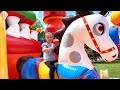 Outdoor Playground Giant Inflatable Trampoline Funny Playtime With Lera