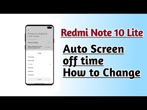 Redmi Note 10 Lite Auto Screen off time How to Change