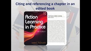 How to cite and reference a chapter in an edited book