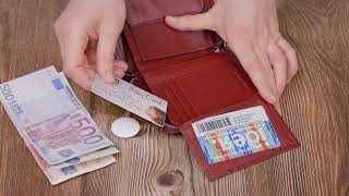 Практичний гаманець для жінок із натуральної шкіри ST Leather 22450 бордовий