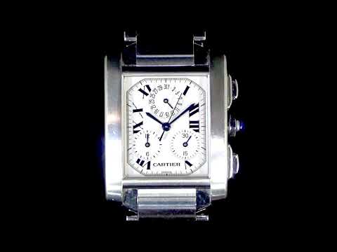 Men's Stainless Steel Cartier Tank Francaise Quartz Wristwatch