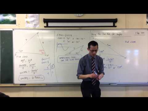 Using the Sine Rule to Find Angles (3 of 3: Searching for ambiguity)