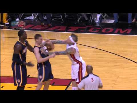 Birdman and Hansbrough fight