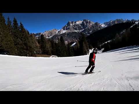 Skiing in Val Badia, La Villa - Red slope 04 Bamby 2 with Angelo