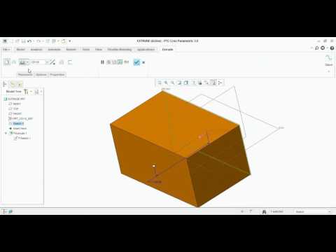 Creo parametric part modeling 3 A:- How to use Extrude command