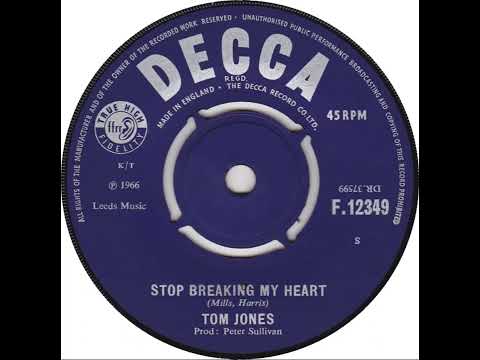 UK New Entry 1966 (77) Tom Jones - Stop Breaking My Heart