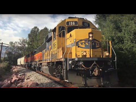 ATSF Bluebonnet BNSF 196 Leads the Pasadena Local 1-24-2020