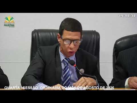 QUARTA SESSÃO ORDINÁRIA DO MÊS DE AGOSTO DE 2026