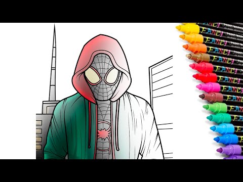 Spiderman Miles Morales Coloring Pages | Spider-Man Coloring Book [NCS]