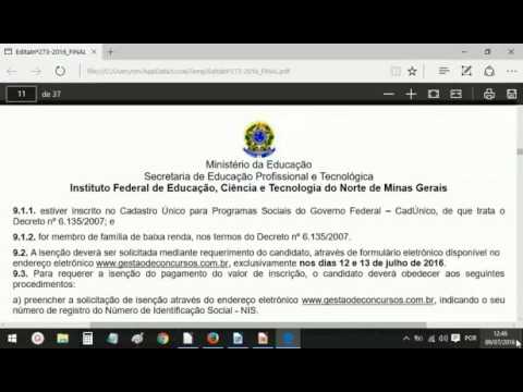 CONCURSOS: IFNMG - FUNDEP