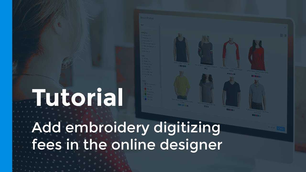 How to add embroidery digitizing fees on the online designer - Tutorial