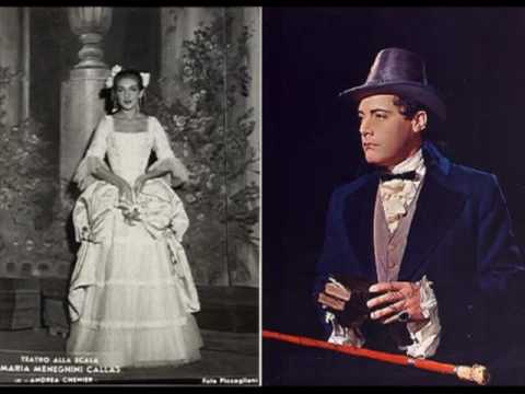 Mario del Monaco and Maria Callas-Vicino a te s'acqueta-Andrea Chenier