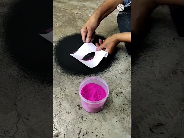 Rangoli competition 3d flower design  - video 2