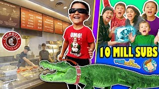 KID LOSES PET ALLIGATOR + CHIPOTLE STRANGERS & More! FUNnel V 10 MILLION SUBS Celebratin