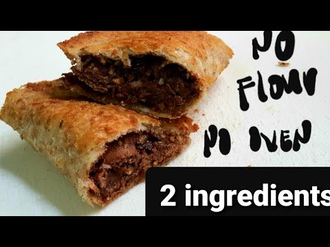 chocolate pie in Lockdown|| just 2 ingredients || no coating, no egg,no breadcrumbs||cha & cel style
