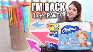 PAINTING TOILET PAPER ROLLS + Why I Left