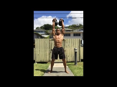 Day 119 - Working Out in Hawaii - 24 kg Kettlebell Clean & Jerk - September 9, 2020 10:55 am