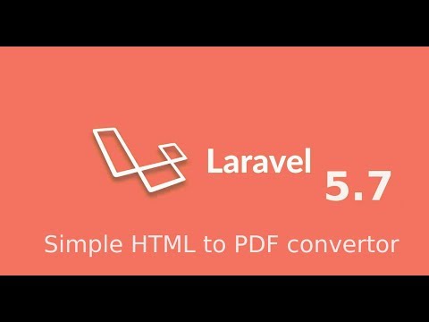 Laravel 5 7 tutorial Html to Pdf file Converter
