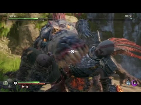 God of War Ragnarok kratos And Freya vs 2 Dreki