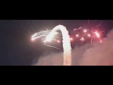 Darude Sandstorm concert airplane fireworks and laser show - awesome!