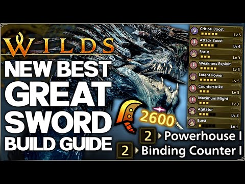 Monster Hunter Wilds - New Best OP Great Sword Build - Highest Damage Possible AT Jin Dahaad Guide!