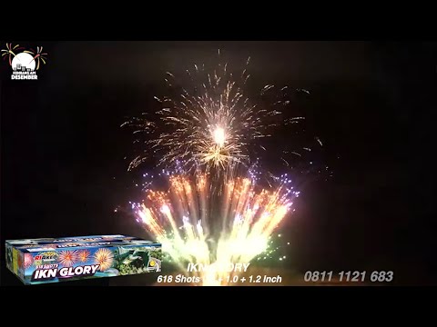 Kembang Api Cake TOP6181 IKN GLORY 618 Shots 0.8 + 1.0 + 1.2 Inch Cake Firework