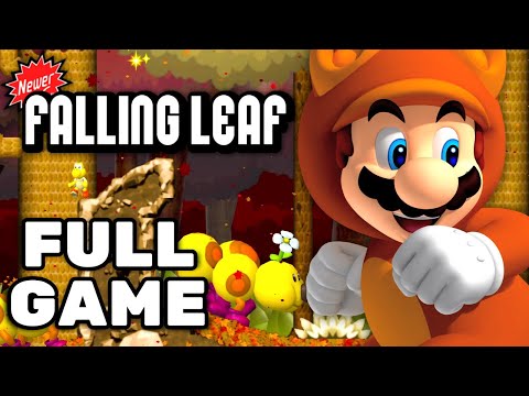 Newer Super Mario Bros. Wii Falling Leaf 100% - Gameplay Walkthrough (Full Game) Ready For Wonder!