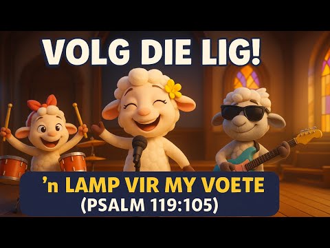 Afrikaanse Bybel lied vir kinders | ’n Lamp vir my Voete - Psalm 119:105 | Lyric Lambs