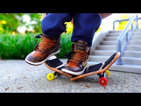 ICH HABE MEIN SKATEBOARD KAPUTT GEMACHT Neues Tech Deck Finger Skateboard auspacken Mini Nike Schuhe