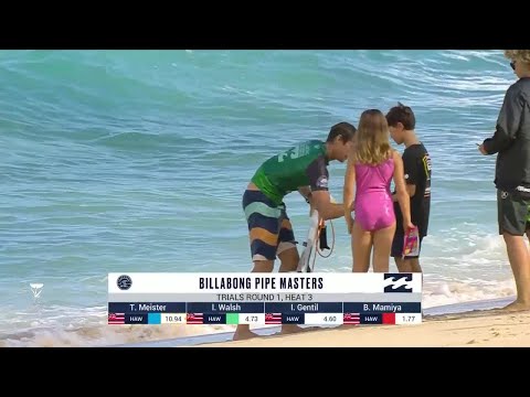 Mamiya vs. Meister vs. Gentil vs. Walsh - Trials R1, H3 - Billabong Pipe Masters 2018