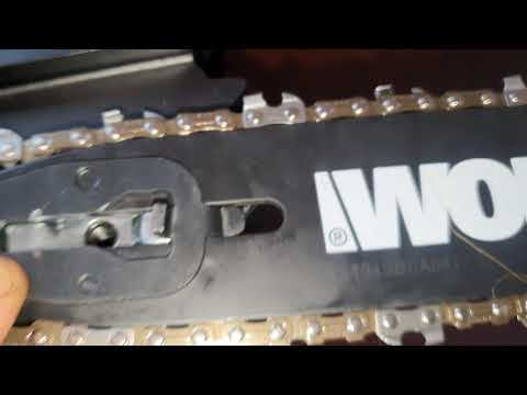 How to put Worx electric 10 inch chainsaw saw on