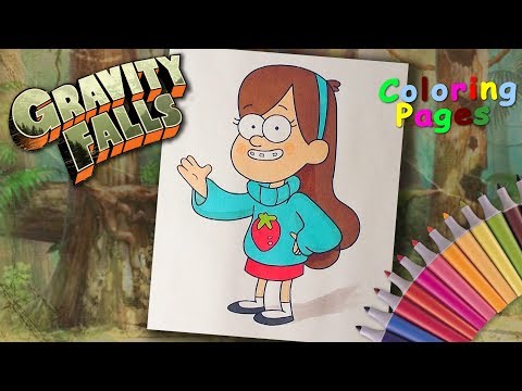 Coloring Book Mabel Pines Coloring Colored Markers Gravity Falls Colouring Pages for Kids Video