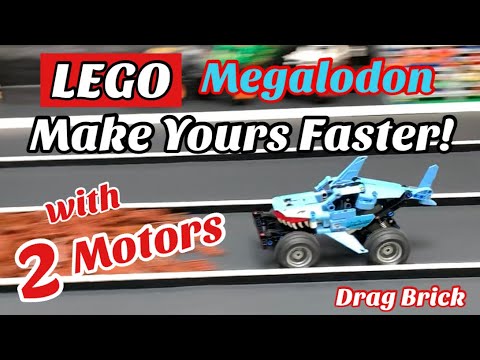 LEGO Megalodon Build - 2 MOTORS 4x4 Tutorial - Monster Jam Truck 42134