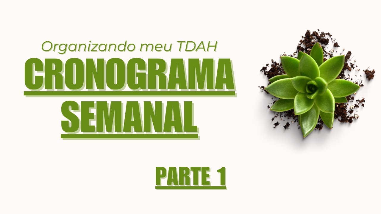 Organizando meu TDAH com Cronograma Semana Parte 1