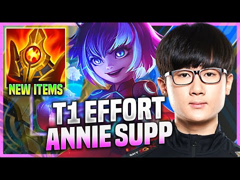 EFFORT PICKS ANNIE WITH NEW ITEM SHURELYA'S BATTLESONG! - T1 Effort Plays Annie Supp vs Thresh!