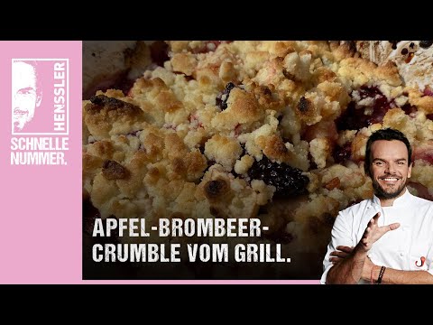 Schnelles Apfel-Brombeer-Crumble vom Grill Rezept von Steffen Henssler
