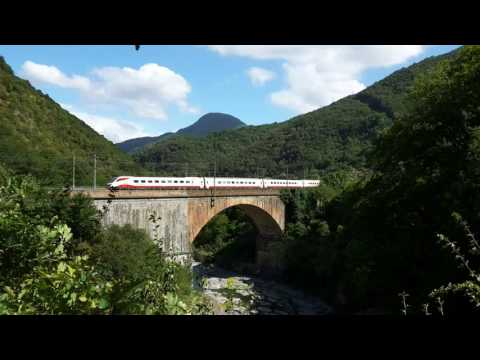 ETR.460 IN LIVREA FRECCIA BIANCA TRANSITA SUL PONTE A ISOLA DEL CANTONE.(GE) 13 - 7 - 2016