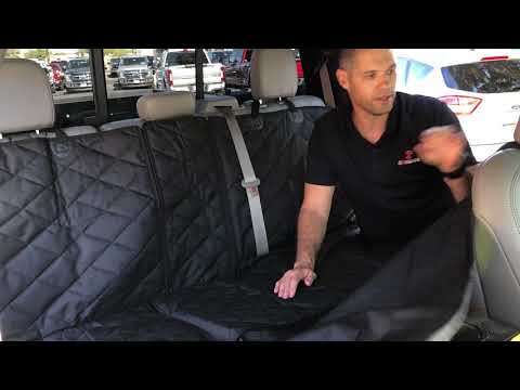 Crew cab truck split rear seat cover features