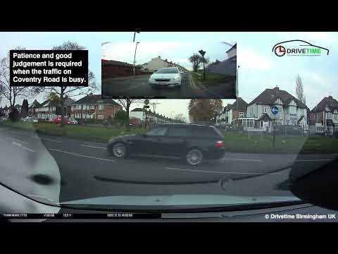 Yew Tree Lane into Coventry Road South Yardley Test Centre