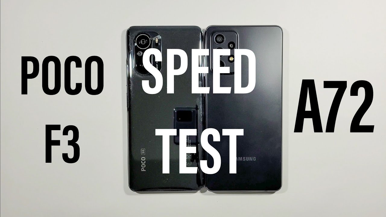 Xiaomi Poco F3 vs Samsung A72 Speed Test