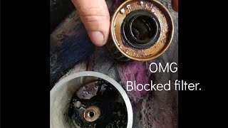 OMG what a mess. Fuel filter blocked. Beta 38 service.#202