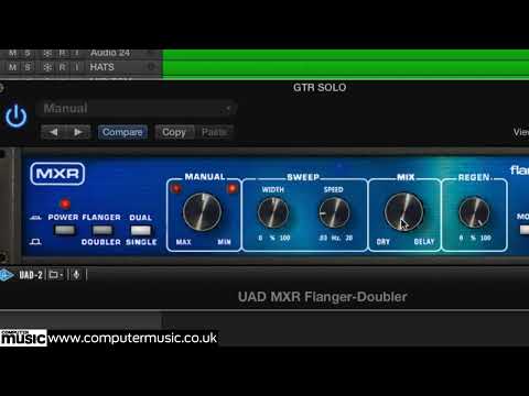 Modulation effects using Boss, Roland and MXR plugins on UAD
