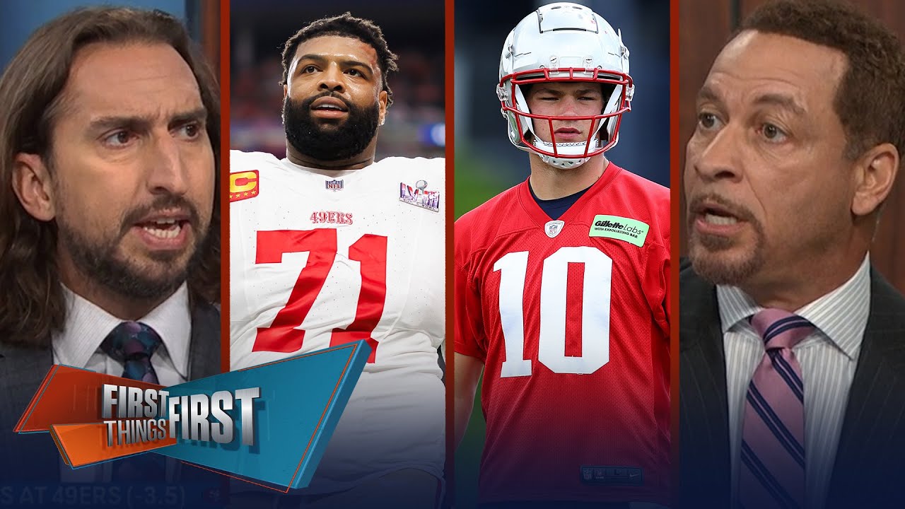 Maye not named Patriots starter, Potential 49ers Super Bowl hangover? | NFL | FIRST THINGS FIRST