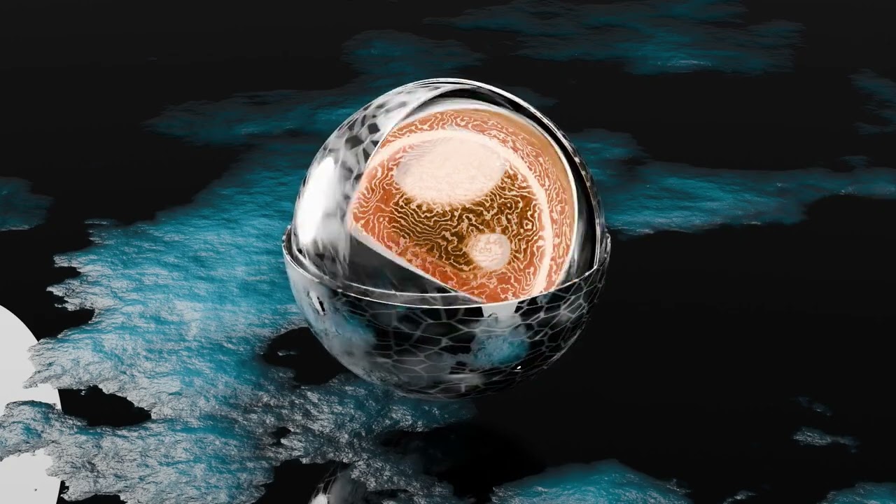 Sci-Fi-Alien-Artefaktkugel &ndash; Animierte bewegliche Kern-Morphing-H&uuml;lle 3D Modell