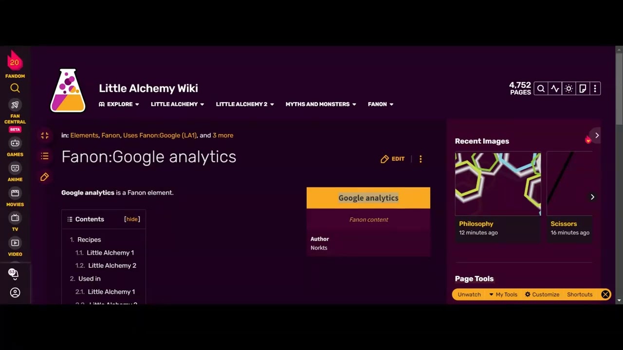 Make Fanon elements in Little alchemy wiki