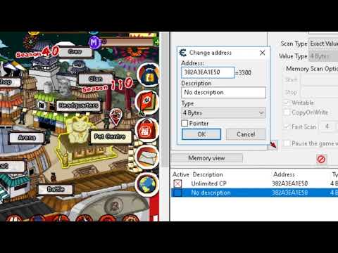 Cheat Ninja Saga (Facebook) Unlimited HP and CP with Cheat Engine 2019