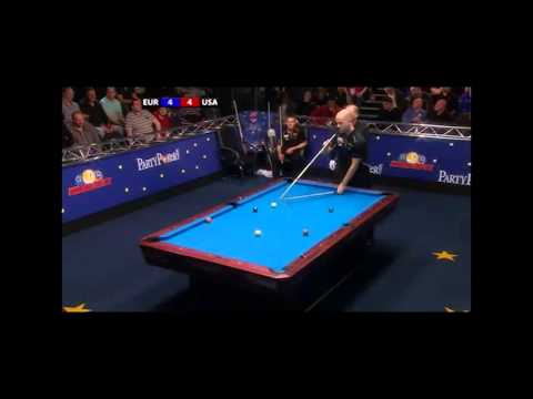 Amazing rack  of 9Ball pool Mosconi Cup 2012