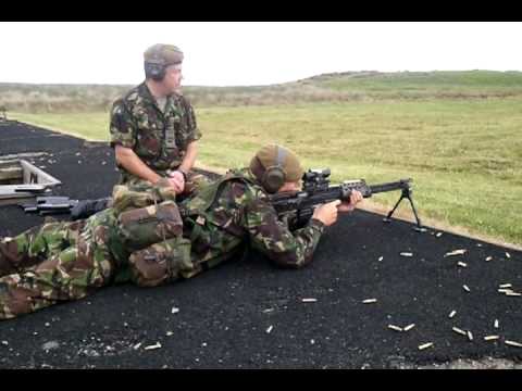 Joe firing lsw on range