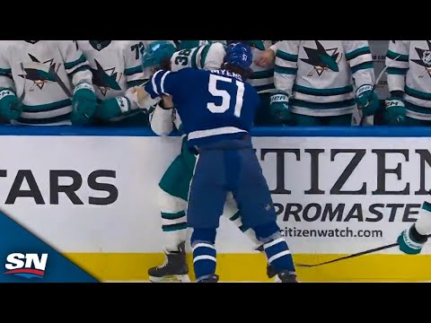 Sharks' Mario Ferraro Steps Up For Fiery Tilt With Maple Leafs' Phillipe Myers